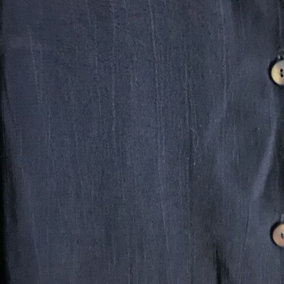 Norton McNaughton-black button up blouse -size 8 petite - Picture 3 of 6